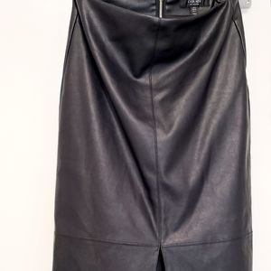Black Faux Leather skirt